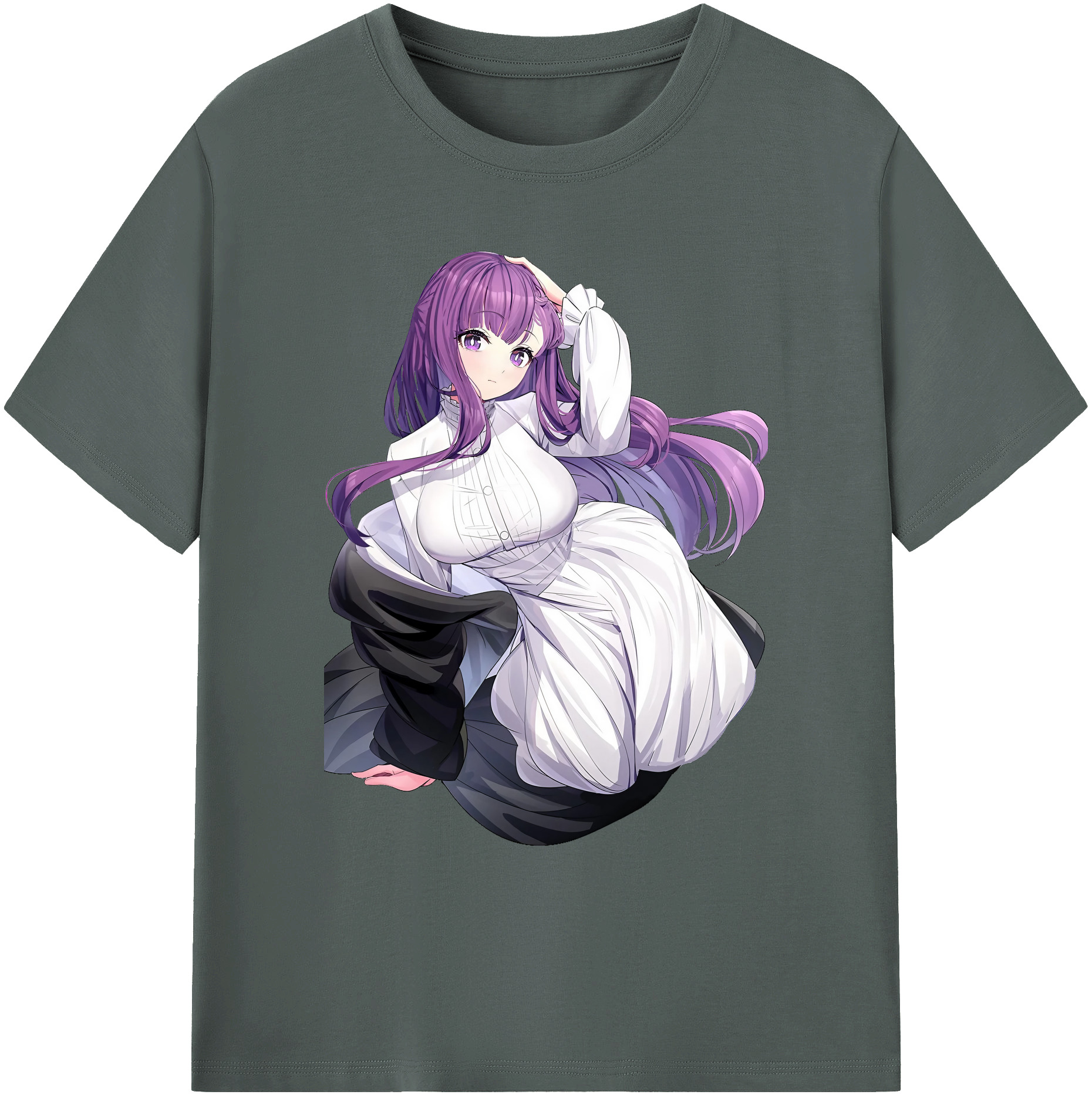 （画像用） 葬送のフリーレン Frieren 綿100％ メンズ半袖Tシャツ｜肌触りやわらか＆通気性